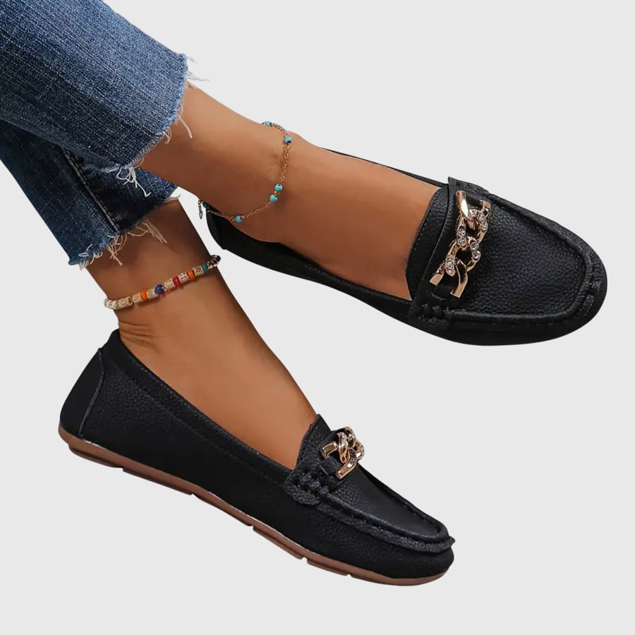 Women's Elegant Leather Loafers | Chic Orthopedic Slip-On Shoes 1