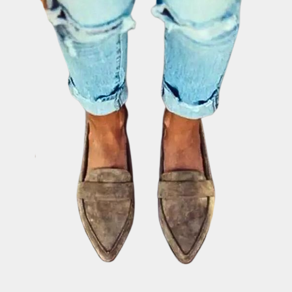 Women's Elegant Leather Loafers | Pointed Toe Slip-On Flats for Stylish Comfort 3