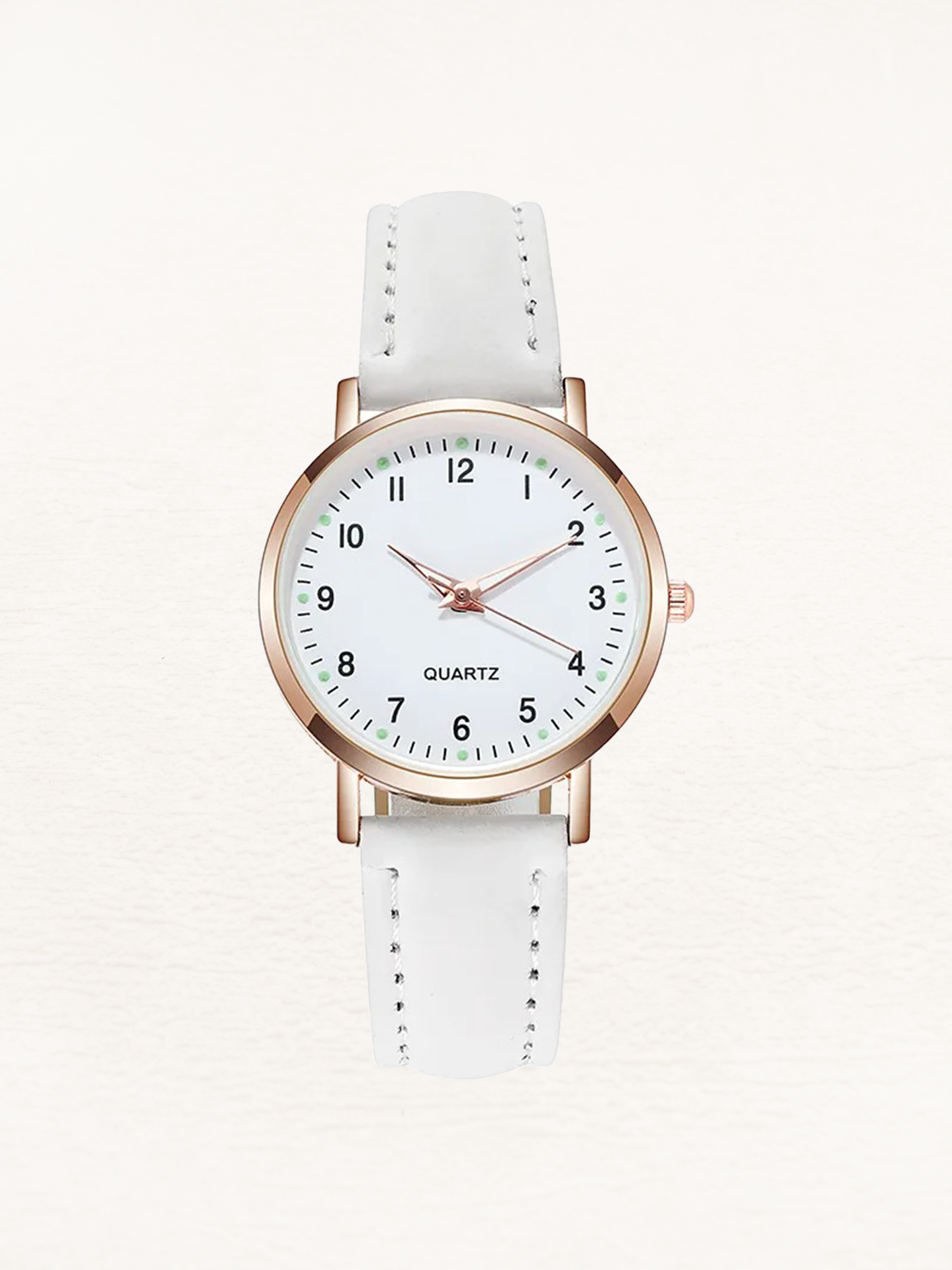 Women's Elegant Leather Watch | Rose Gold Minimalist Timepiece 0