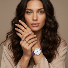 Women's Elegant Leather Watch | Rose Gold Minimalist Timepiece 1