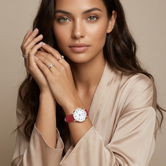 Women's Elegant Leather Watch | Rose Gold Minimalist Timepiece 5