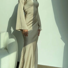 Women's Elegant Maxi Dress | Long Sleeve Flowing Formal Evening Gown 3