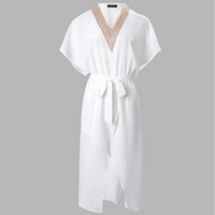 Women's Elegant Midi Dress | Draped Sleeve Formal Cocktail Dress for Special Occasions 2