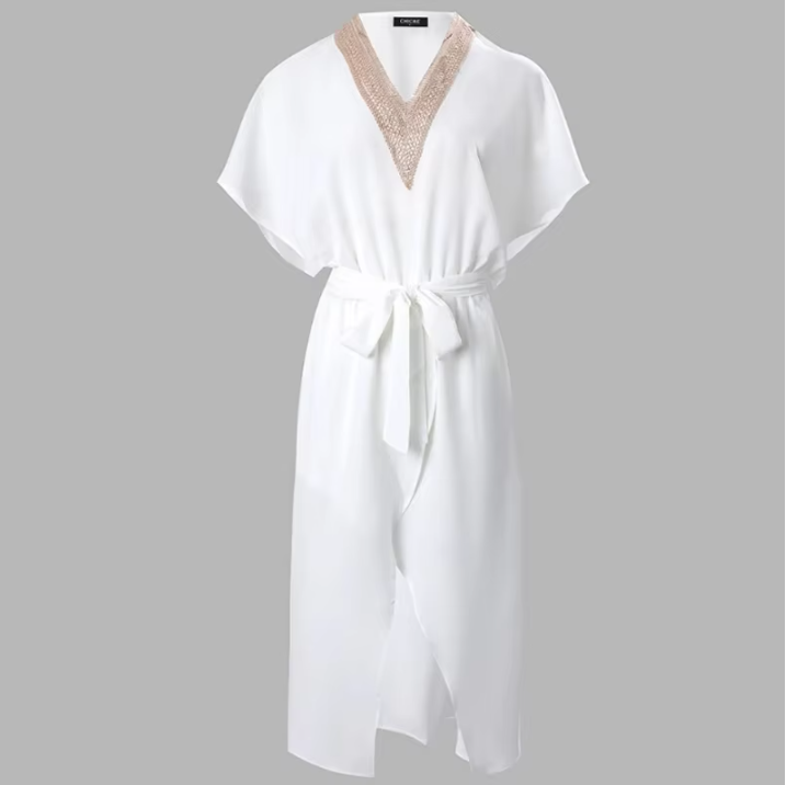 Women's Elegant Midi Dress | Draped Sleeve Formal Cocktail Dress for Special Occasions 2