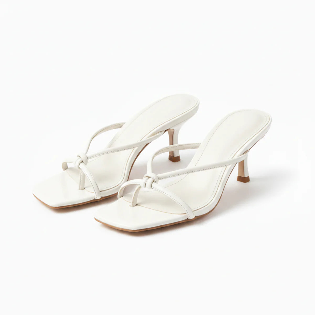 Women's Elegant Orthopedic Heeled Sandals | Chic Knot Strap Design 1