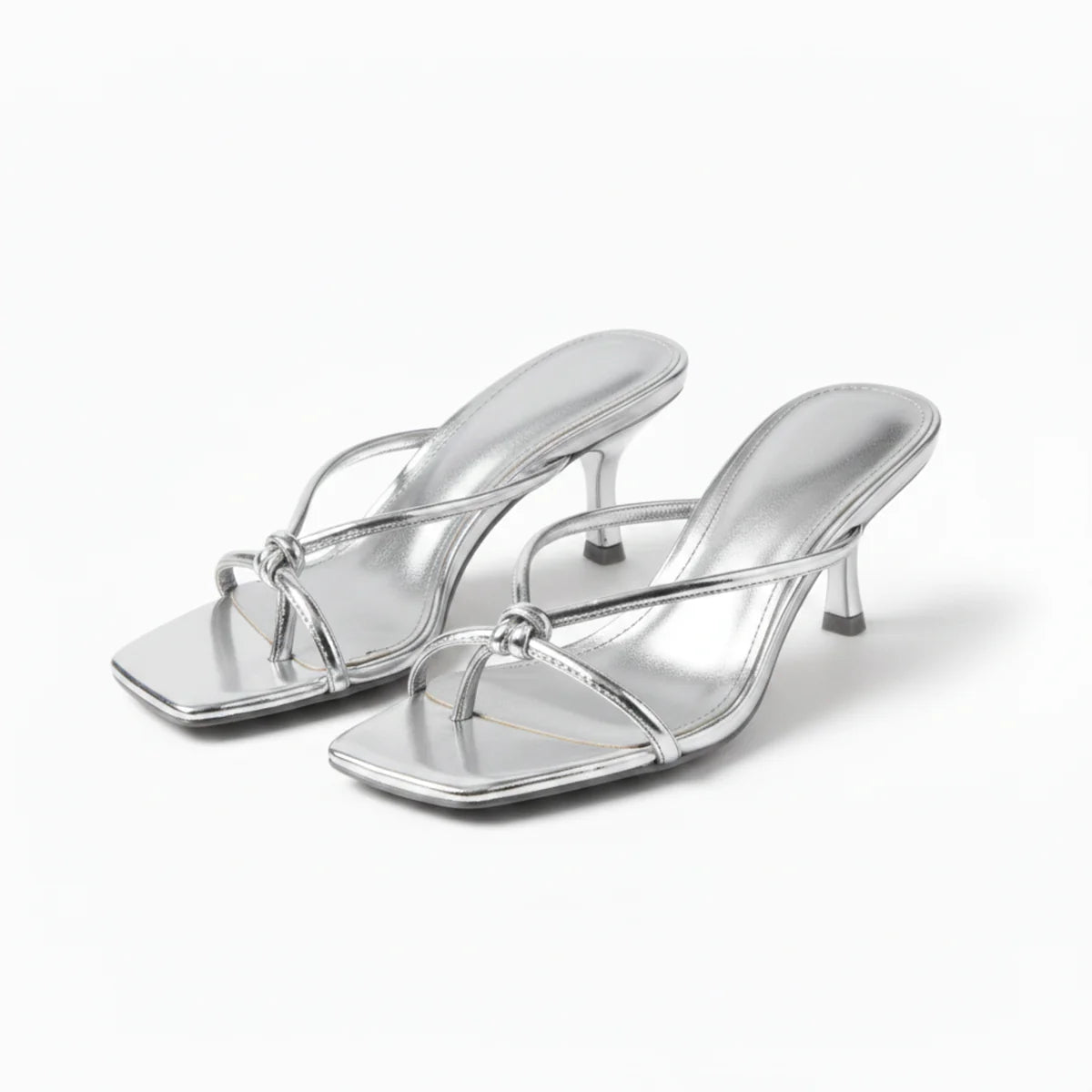 Women's Elegant Orthopedic Heeled Sandals | Chic Knot Strap Design 7