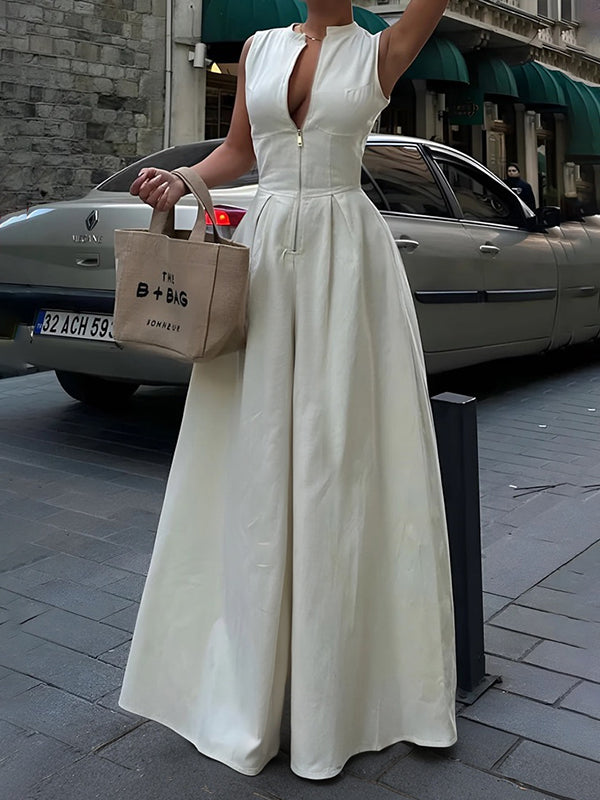 Women's Elegant Polyester Maxi Dress | Structured Fitted Bodice with Full Skirt 6