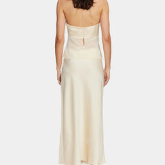 Women's Elegant Polyester Skirt Set | Chic Strapless Top and Asymmetrical Midi Skirt 5