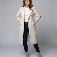 Women's Elegant Polyester Trench Coat | Classic Long-Line Winter Outerwear 1
