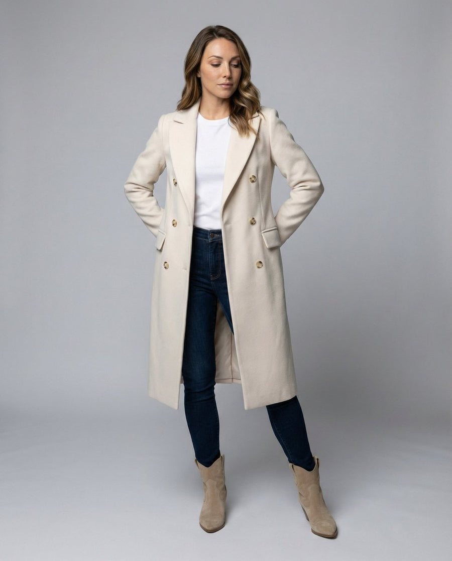 Women's Elegant Polyester Trench Coat | Classic Long-Line Winter Outerwear 1