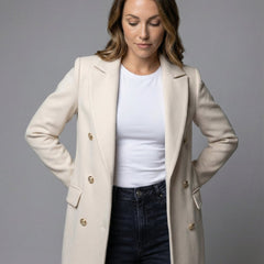 Women's Elegant Polyester Trench Coat | Classic Long-Line Winter Outerwear 3