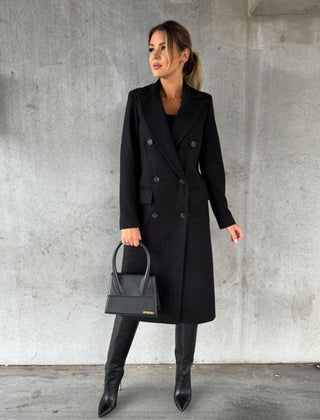 Women's Elegant Polyester Trench Coat | Classic Long-Line Winter Outerwear 7