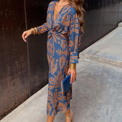 Women's Elegant Printed Maxi Dress | Flattering A-Line Summer Formal Attire 0