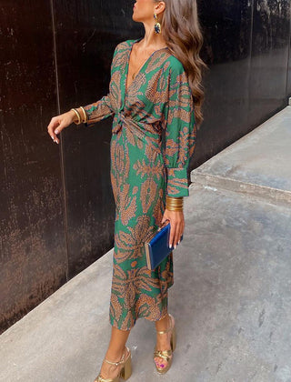 Women's Elegant Printed Maxi Dress | Flattering A-Line Summer Formal Attire 1