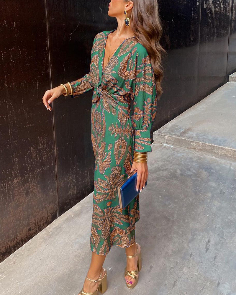 Women's Elegant Printed Maxi Dress | Flattering A-Line Summer Formal Attire 1