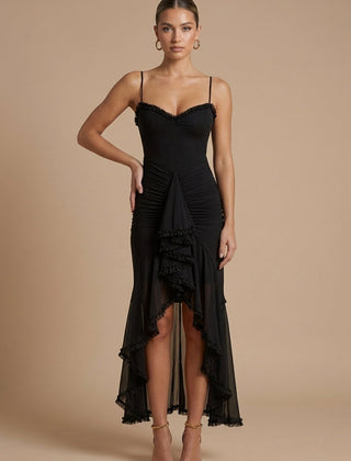Women's Elegant Ruched Maxi Dress | Sweetheart Neckline with Ruffle Details for Summer Formal Events 4