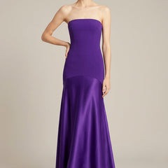 Women's Elegant Satin Maxi Dress | Flared Formal Evening Gown for Special Occasions 0
