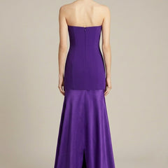Women's Elegant Satin Maxi Dress | Flared Formal Evening Gown for Special Occasions 1