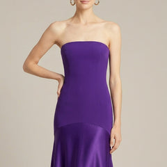 Women's Elegant Satin Maxi Dress | Flared Formal Evening Gown for Special Occasions 3