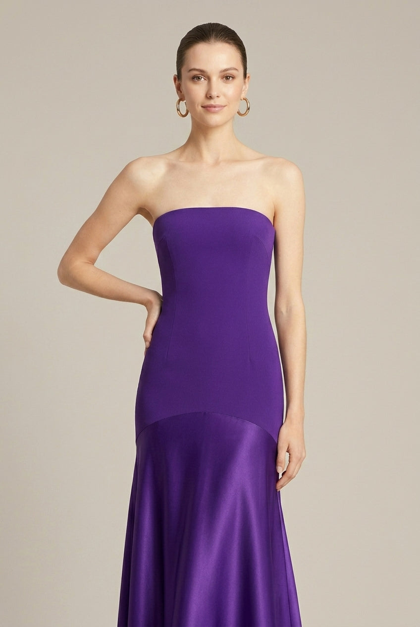 Women's Elegant Satin Maxi Dress | Flared Formal Evening Gown for Special Occasions 3