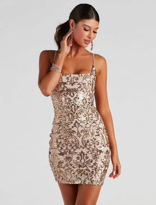 Women's Elegant Sequin Mini Dress | Off-Shoulder Glamorous Cocktail Party Wear 2