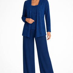 Women's Elegant Sequined Three-Piece Pants Suit | Chic Wide Leg Outfit 6