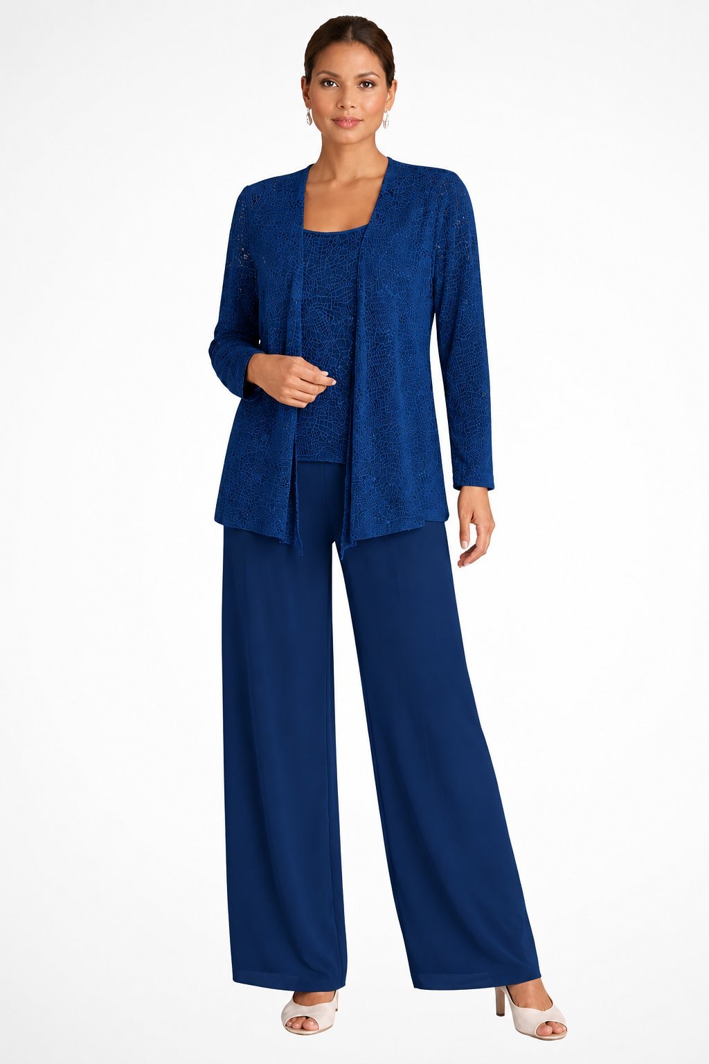 Women's Elegant Sequined Three-Piece Pants Suit | Chic Wide Leg Outfit 6