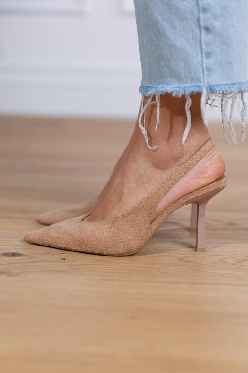Women's Elegant Slingback High Heels | Chic Open Heel Pumps 1