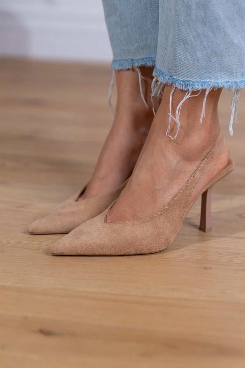 Women's Elegant Slingback High Heels | Chic Open Heel Pumps 3