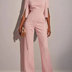 Women's Elegant Tailored Jumpsuit | Sophisticated Wide Leg Evening Outfit 1