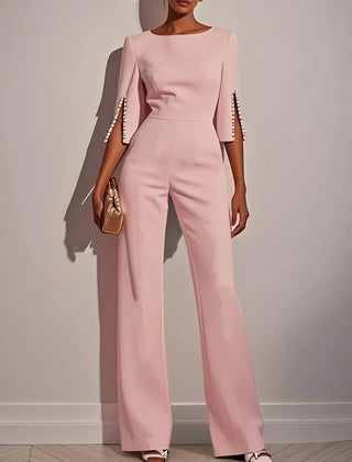 Women's Elegant Tailored Jumpsuit | Sophisticated Wide Leg Evening Outfit 1