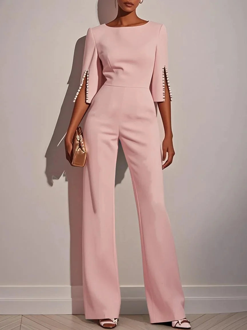 Women's Elegant Tailored Jumpsuit | Sophisticated Wide Leg Evening Outfit 1