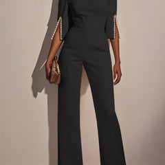 Women's Elegant Tailored Jumpsuit | Sophisticated Wide Leg Evening Outfit 2