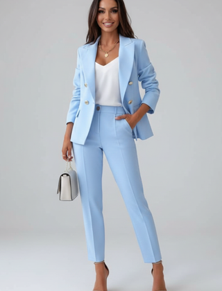 Women's Elegant Tailored Suit | Classic White Pant Suit for Women 1