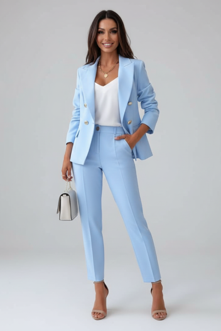 Women's Elegant Tailored Suit | Classic White Pant Suit for Women 1