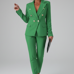 Women's Elegant Tailored Suit | Classic White Pant Suit for Women 9