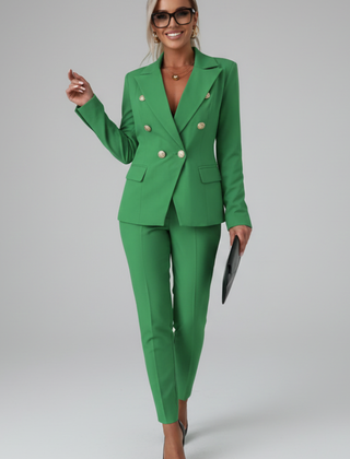 Women's Elegant Tailored Suit | Classic White Pant Suit for Women 9