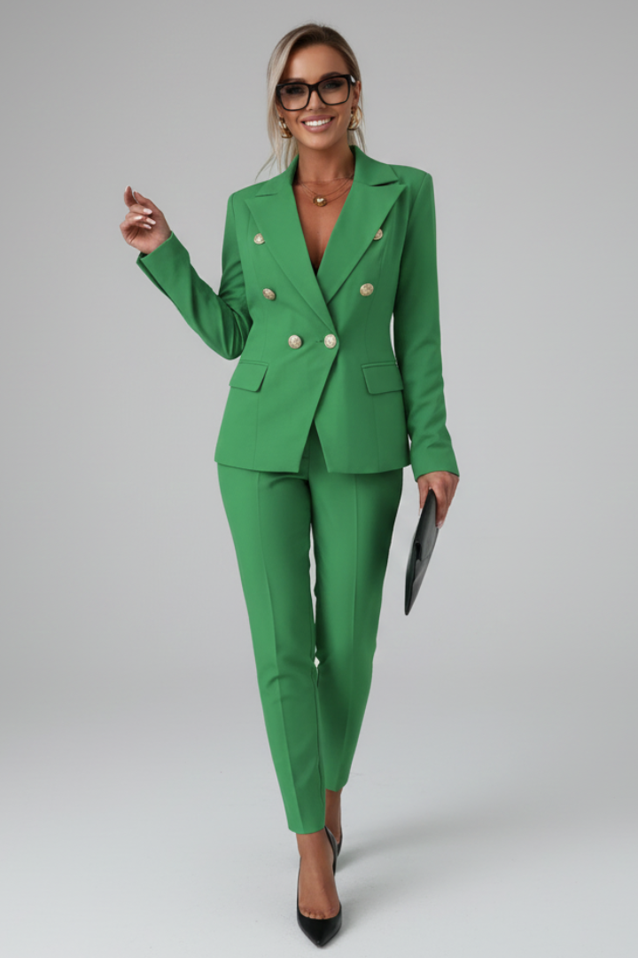 Women's Elegant Tailored Suit | Classic White Pant Suit for Women 9