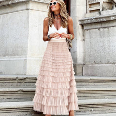 Women's Elegant Tulle Maxi Skirt | Flattering High-Waist Black Skirt for All Occasions 2