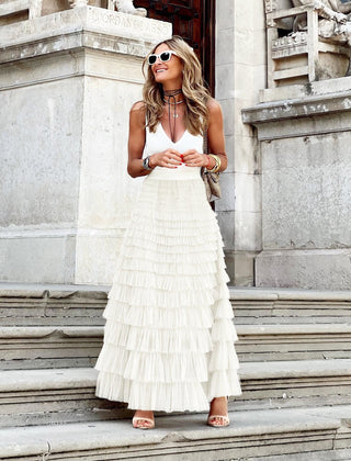 Women's Elegant Tulle Maxi Skirt | Flattering High-Waist Black Skirt for All Occasions 4