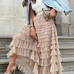 Women's Elegant Tulle Maxi Skirt | Flattering High-Waist Black Skirt for All Occasions 5