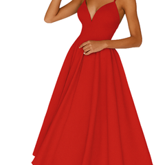Women's Elegant V-Neck Wedding Dress | Flared Hem Bridal Gown 3