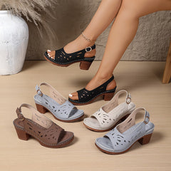 Women's Ergonomic Leather Sandals | Stylish Comfortable Summer Footwear 1