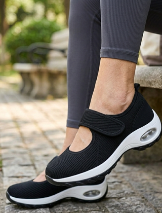Women's Extra-Wide Cushioned Shoes | Adjustable Velcro Comfort Footwear 0