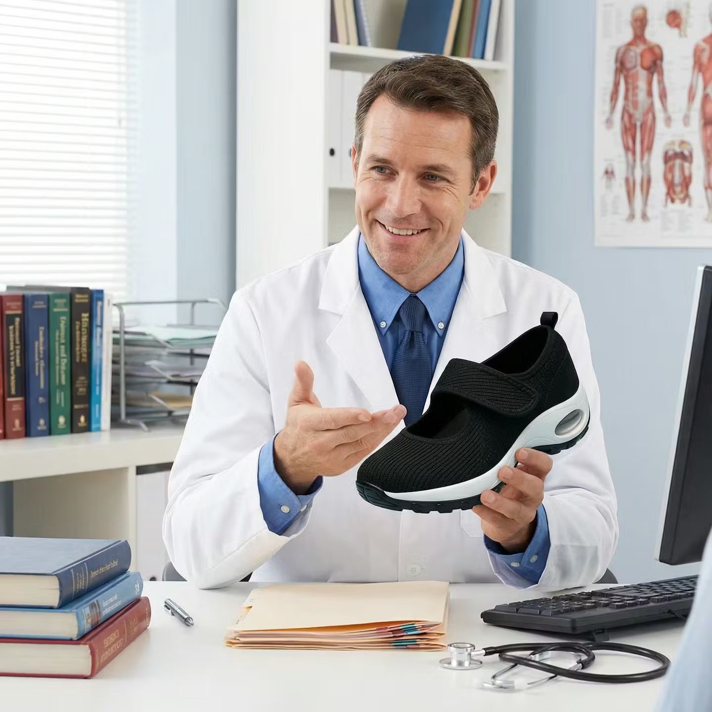 Women's Extra-Wide Cushioned Shoes | Adjustable Velcro Comfort Footwear 4