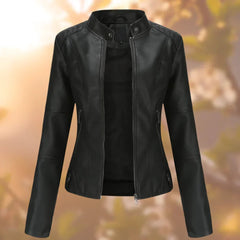 Women's Faux Leather Moto Jacket | Stylish Slim-Fit Outerwear for Everyday Elegance 0