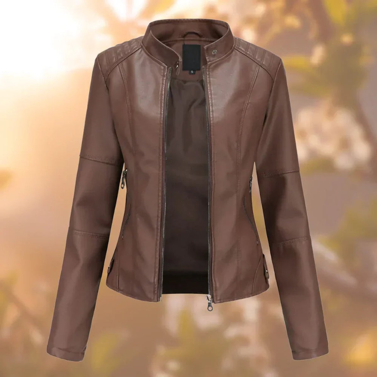 Women's Faux Leather Moto Jacket | Stylish Slim-Fit Outerwear for Everyday Elegance 1