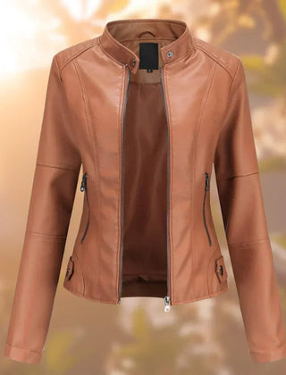 Women's Faux Leather Moto Jacket | Stylish Slim-Fit Outerwear for Everyday Elegance 2