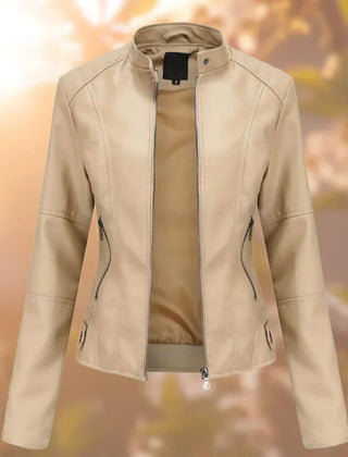 Women's Faux Leather Moto Jacket | Stylish Slim-Fit Outerwear for Everyday Elegance 3