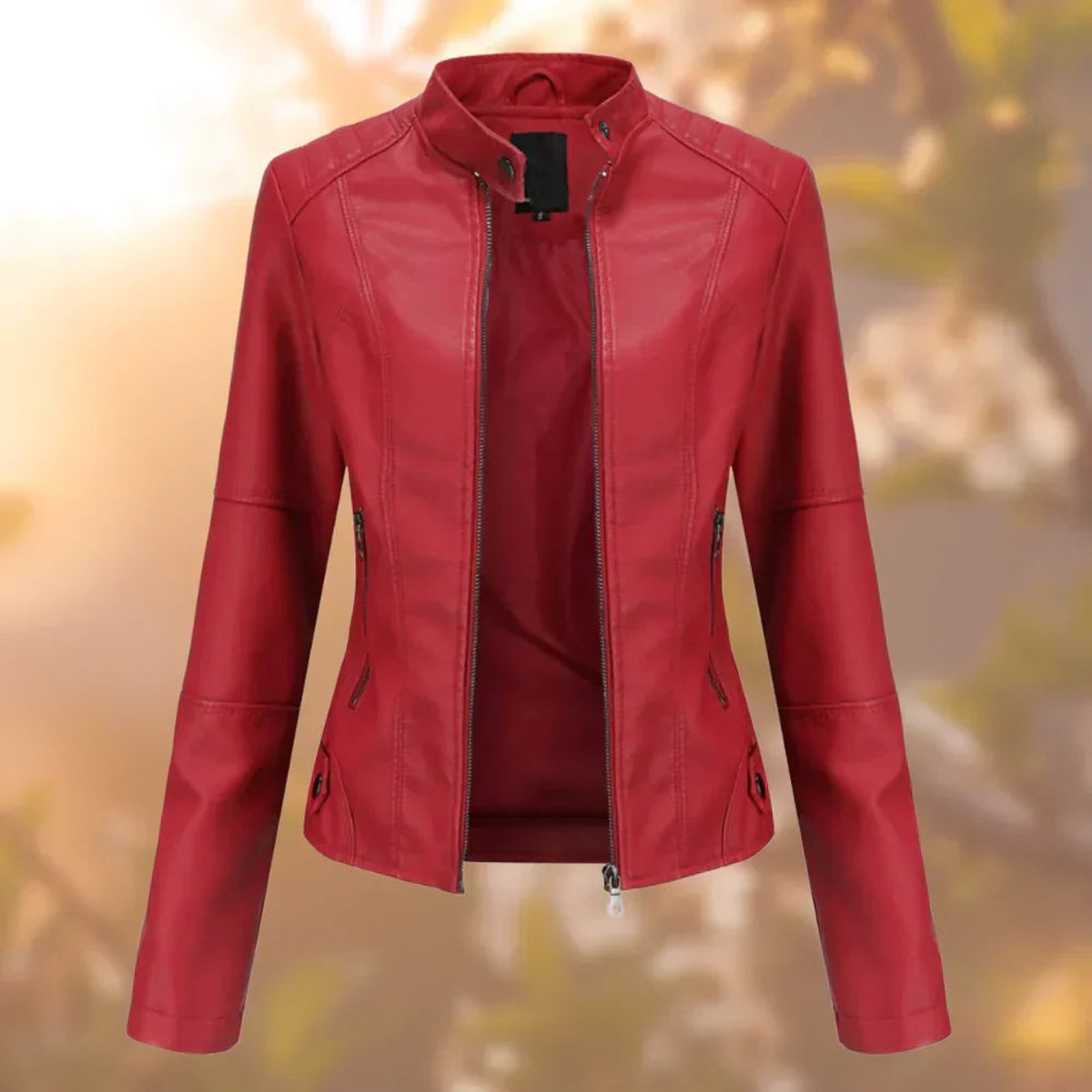 Women's Faux Leather Moto Jacket | Stylish Slim-Fit Outerwear for Everyday Elegance 4